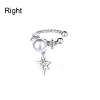 ราคา หนีบกระดูกหูแฟชั่นบุคลิกภาพคลิปหนีบหูแบบไม่เจาะ1ชิ้นไข่มุกหูคลิปประกายหนีบกระดูกหูดาวหกแฉกขนาดเล็ก (17418187911)