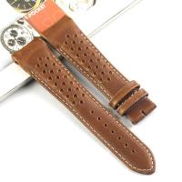 ราคา Mido original M025 helm watch ปากโค้ง M025407A เข็มขัดนาฬิกาหนังระบายอากาศเก่าสำหรับผู้ชายของแท้ (20389784697)