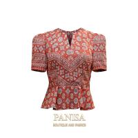 ราคา เสื้อทำงาน เสื้อไปงาน เสื้อผ้าไทยลายขอพระราชทาน เสื้อลายดอกรักพระราชทาน (19303622222)