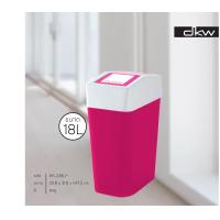 ราคา ตรุษจีน DKW HH 228LP ถังขยะเหลี่ยมฝาครอบสวิง 18 ลิตร มีหลายสี Swing bin 18L (4603378366)