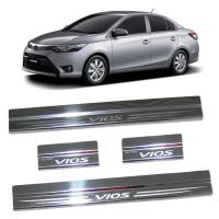 ราคา ชายบันได กันรอยข้างประตู สคัพเพลท สแตนเลส รุ่น โตโยต้า วีออส TOYOTA VIOS ปี 2013 2016 โครเมี่ยม (1791246467)