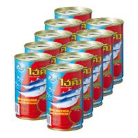 ราคา ไฮคิว ปลาแมคเคอเรลในซอสมะเขือเทศ 155g HI Q แพ็ค10กระป๋อง ปลากระป๋อง อาหาร อาหารแห้ง (12401800142)