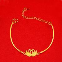 ราคา แสงหรูหราของ24 K ทอง ผู้หญิงมือ Catenary Fox เครื่องประดับชุบทองเครื่องประดับสร้อยข้อมือแฟชั่น Alluขวดทองหงส์หญิง (13768360006)