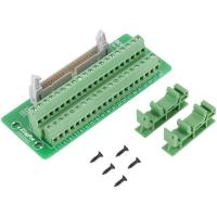 ราคา IDC40P 40Pin Connector Strip Breakout Board Terminal Block Plug PLC Interface with Bracket for PLC DIN Rail Mount (14264299542)