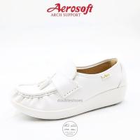 ราคา Aerosoft รองเท้าพยาบาล รองเท้าหนัง รุ่น NW9091 สีขาว สีดำ รองเท้าเพื่อสุขภาพ Arch support พื้นนุ่มพิเศษ 886 (21076672931)