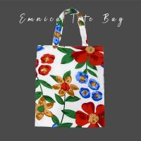 ราคา Tote Bag กระเป๋าผ้าลายดอกไม้ สไตล์เกาหลี สไตล์ญี่ปุ่น (16934771932)