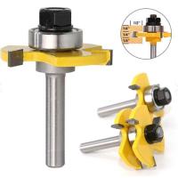 ราคา ดอกทริมเมอร์ เซาะร่องประกบไม้ แบบไม่มีลูกปืน แกน 1 2 4 หุล ใช้กับเร้าเตอร์ใหญ่ คุณภาพสูง 3 ฟัน T รูปมีดประกบตารางฟันมีดประกบชั้นชั้นมีดแผงตัดงานไม้ตัดกัดตัดมีดแกะสลักสีเหลืองสี (20814827066)