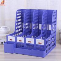 ราคา กล่องใส่แฟ้ม กล่องใส่เอกสาร 4 ช่อง กล่องใส่เอกสาร กล่องใส่แฟ้มเอกสารพร้อมช่องใส่ปากกา ชุดสำหรับจัดเก็บบนโต๊ะ พร้อมส่ง (20613723497)