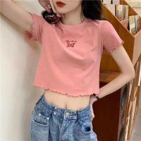 ราคา เสื้อครอปหญิง เสื้อยืดแขนสั้น เสื้อครอปลายผีเสื้อ เสื้อครอปเอวลอย เสื้อครอปวินเทจ เสื้อครอปแขนสั้น เสื้อยืดลายผีเสื้อ มี 4 สี รหัส m07 (9895545473)