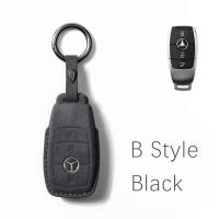 ราคา พรีเมี่ยม Alcantara ฝาครอบกุญแจสำหรับ Mercedes Benz กุญแจรถกุญแจเปลือกหอยพวงกุญแจสำหรับ Mercedes Benz A Class C E Class S Class (20568262417)