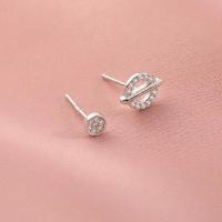 ราคา ต่างหู be your bag ก้านเงินแท้ S925 วงกลม สองข้างไม่เหมือนกัน Code 2056 B6 (20113044681)