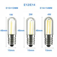 ราคา ไฟติดตู้เย็น E12 E14หลอดไฟแอลอีดีแบบหรี่แสงได้220V 1W 2W 4W โคมไฟโคมไฟเส้นใยสำหรับเปลี่ยนหลอดฮาโลเจนโคมไฟระย้า30W (19575333679)