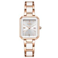 ราคา Fashion Waterproof Ceramic Square Womens Watch (15282944404)