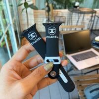 ราคา พร้อมส่งในไทย สายซิลิโคนสกรีนลายชาแนล สายนาฬิกา สำหรับ Watch 7 6 5 4 3 2 1 X7 X8Max HW67 HW22Plus T500 X16 38 40 41mm 42 44 45mm (15369509233)