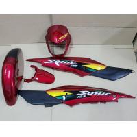 ราคา ชุดสีมอเตอร์ไซค์ เฟรมรถ กาบรถ แฟริ่ง sonic รุ่นแรก โซนิคตัวเก่า สีแดงแก้ว ติลายsonic max ปี2000 (19263084630)