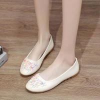ราคา รองเท้าผู้หญิง รองเท้าลายดอกผู้หญิง รองเท้าคัทชูส้นเตี้ย สไตล์ลำลอง แฟชั่นเกาหลี กันลื่น นุ่มสบาย พื้นนุ่ม (16382057166)