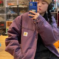 ราคา Cartcartt Carhartt แจ็คเก็ตรีโทรฤดูใบไม้ร่วงและฤดูหนาวผู้ชายคลาสสิกชุดทำงานคู่เสื้อแจ็กเก็ตแบบมีปกผู้หญิงเข้าได้หลายโอกาส (20514662758)