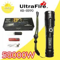 ราคา ถูกสุดๆ ไฟฉายแรงสูง ไฟฉายสว่างมาก ไฟฉายซูม LED 58000W Ultrafire KB 8890 (11109820304)