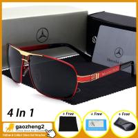 ราคา 4 in 1 gaozheng2 ต้นฉบับใหม่ Benz แฟชั่นแว่นกันแดดผู้ชาย UV400 P olarized ผู้ชายแว่นตา (2512088724)