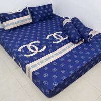 ราคา ผ้าปูที่นอน 1 6 ชิ้น เนื้อผ้าคอตตอนเเท้ สีสดใหม่เลือกขนาดได้ Chanel น้ำเงิน (6594210517)