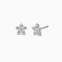 ราคา Variandco Dara Silver Stud ต่างหูเงิน ชุบโรเดียม Rhodium Plating ต่างหูคริสตัส Swarovski (11550667583)