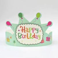 ราคา ยกแพค 10 ชิ้น มงกุฎกระดาษ หมวกมงกุฎ หมวกวันเกิด หมวกกระดาษวันเกิด หมวกhappy birthday (18446548927)