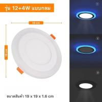 ราคา โคมฝังฝ้า โคมติดเพดาน โคมไฟดาวน์ไลท์หลอดไฟติดเพดาน LED Panel Light แบบกลม แสงสีขาว แสงสีน้ำเงิน ไฟฝังฝ้า ไฟดาวน์ไลท์ ไฟติดเพดาน ไฟติดห้องนอน (19715102371)