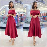 ราคา พร้อมส่ง LUXURY707 ชุดออกงานทรงเปิดบ่า หน้าสั้นหลังยาว พรางแขน FN0090 5 (13527209121)