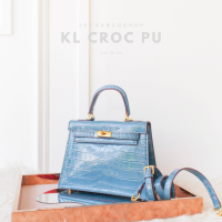 ราคา พร้อมส่ง มีเก็บปลายทาง กระเป๋าแฟชั่น สะพายข้าง KL 25 CM crcodile PU (11173007215)