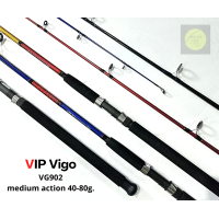 ราคา คันเบ็ด VIP VIGO 2ท่อน ต่อกลาง มี3สี น้ำเงิน ดำ แดง ขนาด 7ฟุต 8ฟุต 9ฟุต น้ำหนักเบา ไกด์6 7ตัว ตกแต่งสวยงาม แข็งแรง เหนียวมาก พร้อมซองอย่างดี (14595653502)