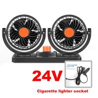 ราคา COD การจัดส่งในประเทศไทย พัดลม พัดลมติดรถยนต์ 12V 24V USB พัดลมหัวเดียว พัดลมหัวคู่ ลมแรงและเสียงรบกวนต่ำ หมุน 360 (12726711365)
