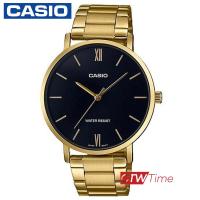 ราคา CASIO Standard นาฬิกาข้อมือผู้ชาย สายสแตนเลส รุ่น MTP VT01G 1BUDF หน้าปัดดำ (1412950640)