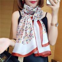 ราคา ผ้าพันคอผ้าไหมแบรนด์ดังผ้าพันคอสีดำและสีขาวแบบเดียวกันกับผ้าคลุมไหล่พิมพ์ลายแบบบางสำหรับฤดูร้อนผ้าไหมสไตล์ตะวันตกแมทช์ลุคง่ายสำหรับฤดูใบไม้ผลิและฤดูใบไม้ร่วงปี2021 (15632872723)