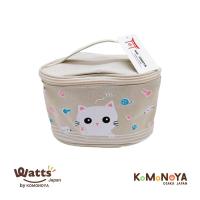 ราคา Komonoya กระเป๋าเครื่องสำอางครีมลายแมว (7160950171)