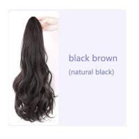 ราคา 55ซม วิกผมหางม้าสาวคลิปหนีบขีดข่วนผมยาวลอนหางม้าทรงสูงหยักบิดถักเปียถักเปียแบบสายสะพายหางม้า (21164491546)