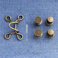 ราคา 5ชิ้น เซ็ตกางเกงยีนส์กระดุมเอวสแนปปรับได้เข็มขัดเหล็กถอดได้หัวเข็มขัด DIY กางเกงเอวสูงอุปกรณ์เย็บผ้าสั้น (20719787277)