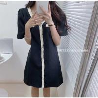 ราคา Cici 1092 มินิเดรสแขนสั้น กระดุมมุกหน้าซิปหลังผ้าดีมากกก น่ารักมาก ทรงปล่อยดีงามสุด เดรสออกเดท วาเลนไทน์ (16192099106)