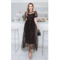 ราคา เดรสยาว เดรสดำ เดรสดาว เดรสสวย ชุดสวย แต่งกลิตเตอร์ สีดำ ชุดสวยอลัง เดรสสวยพร้อมส่ง (19330605202)