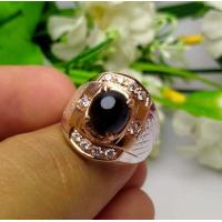 ราคา แหวนนิลแท้ แหวนเงินแท้ 92 5 นิลแท้กาญจนบุรี แหวนเงินแท้ ล้อมเพชร ตัวเรือนชุบทองคำขาว หน้าชุปนาค สวยมาก PTN 01 New (9181527329)