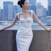 ราคา ชุดเดรสสายเดี่ยวชิคๆสไตล์ฝรั่งเศสแบบเดียวกับ poem ชุดเดรสยาวดูแพงชุดเดรสสีขาวชุดเดรสออกงานเรียบหรูแบบเซเลบริตี้ (16010807548)