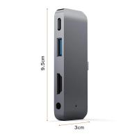 ราคา HTHwish 4 IN 1 Tebe USB C ฮับสำหรับ iPad Pro อากาศ4 2018 2020 Type C ฮับต่อพ่วงกับ4K HDMI 3 5มม แจ็คหูฟัง PD แยก USB (20691014483)