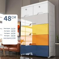 ราคา DANLE จัดส่งฟรี ตู้เก็บของลิ้นชัก48ซม ชั้นของลิ้นชักพลาสติกโต๊ะข้างเตียงชั้นในกล่องใส่เสื้อผ้าตู้เสื้อผ้าเด็ก (21203787703)