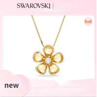 ราคา สร้อยคอผู้หญิง สวารอฟสกี้ Florere ลายดอกไม้ New Swarovski FLORERE Necklace with Female Flower Design Gift for the Small and Luxury Yellow Crystal Collar Chain (20091546845)