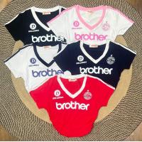 ราคา เสื้อครอปสั้นคอวีแถบแขนลาย brother (20629624213)
