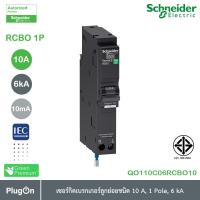 ราคา QO110C06RCBO10 RCBO ชไนเดอร์เซอร์กิตเบรกเกอร์ ลูกย่อยกันดูด ขนาด 10 แอมป์ 1 โพล 6kA 10mA Schneider Electric สั่งซื้อได้ที่ PlugOn (9127885033)