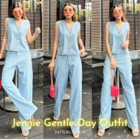 ราคา PATTERN P SET004 Jennie Gentle Day Set เซทเสื้อเชิ้ตผ้าลินินแขนกุดกับกางเกงทรงสวย เซท 2 ชิ้น (18515234656)