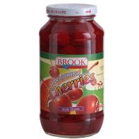 ราคา Brook Maraschino Red Cherries in Syrup with stem บรูค มาราสชิโน่ เชอร์รี่แดงมีก้าน 794g (20466470573)