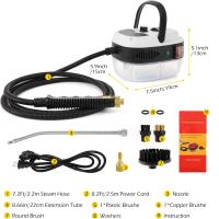 ราคา 2500W เครื่องทำความสะอาดแบบฉีดไอน้ำอุณหภูมิสูงและแรงดันสูง ทำความสะอาดด้วยไอน้ำแรงดันสูง เครื่องสตรีมไอน้ำไฟฟ้ามือถือ ไอน้ำแรงดันสูง (17226337324)