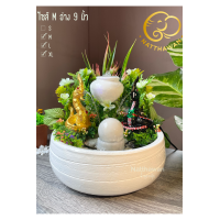 ราคา น้ำพุฮวงจุ้ยNatthawanชุดพญานาคคู่โอ่งน้ำล้น (17969260599)