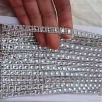 ราคา อุปกรณ์เสริมขอบลูกไม้สร้อยประดับเพชรประดับเพชรอุปกรณ์เสริมของตกแต่งเสื้อผ้า DIY แผ่นติดเครื่องประดับเพชรแก้วคริสตัลสำหรับรองเท้างานแต่งงาน (15802757084)